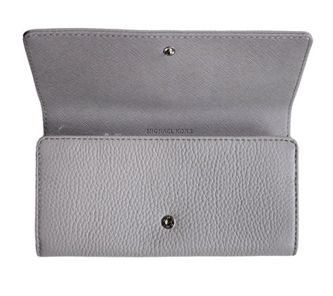 michael kors geldbörse portemonnaie fulton flap continental pearl grey grau|Michael Kors Fulton Large Flap Continental Wallet (2019) .